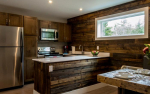 Kitchen with barn board on walls