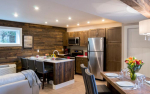 Modern rustic kitchen and dining area