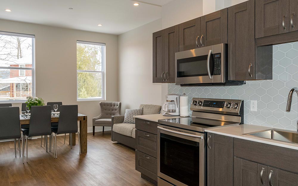 Kitchen and dining area